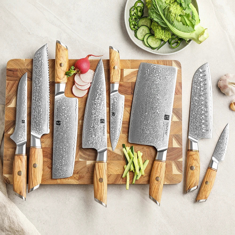 Premium Damascus Steel Kitchen Knife Set